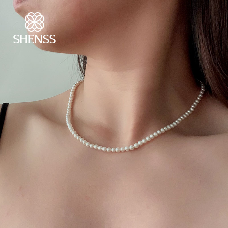 Pearl Trim Chain - Elegancki naszyjnik z pereł muszlowych 4