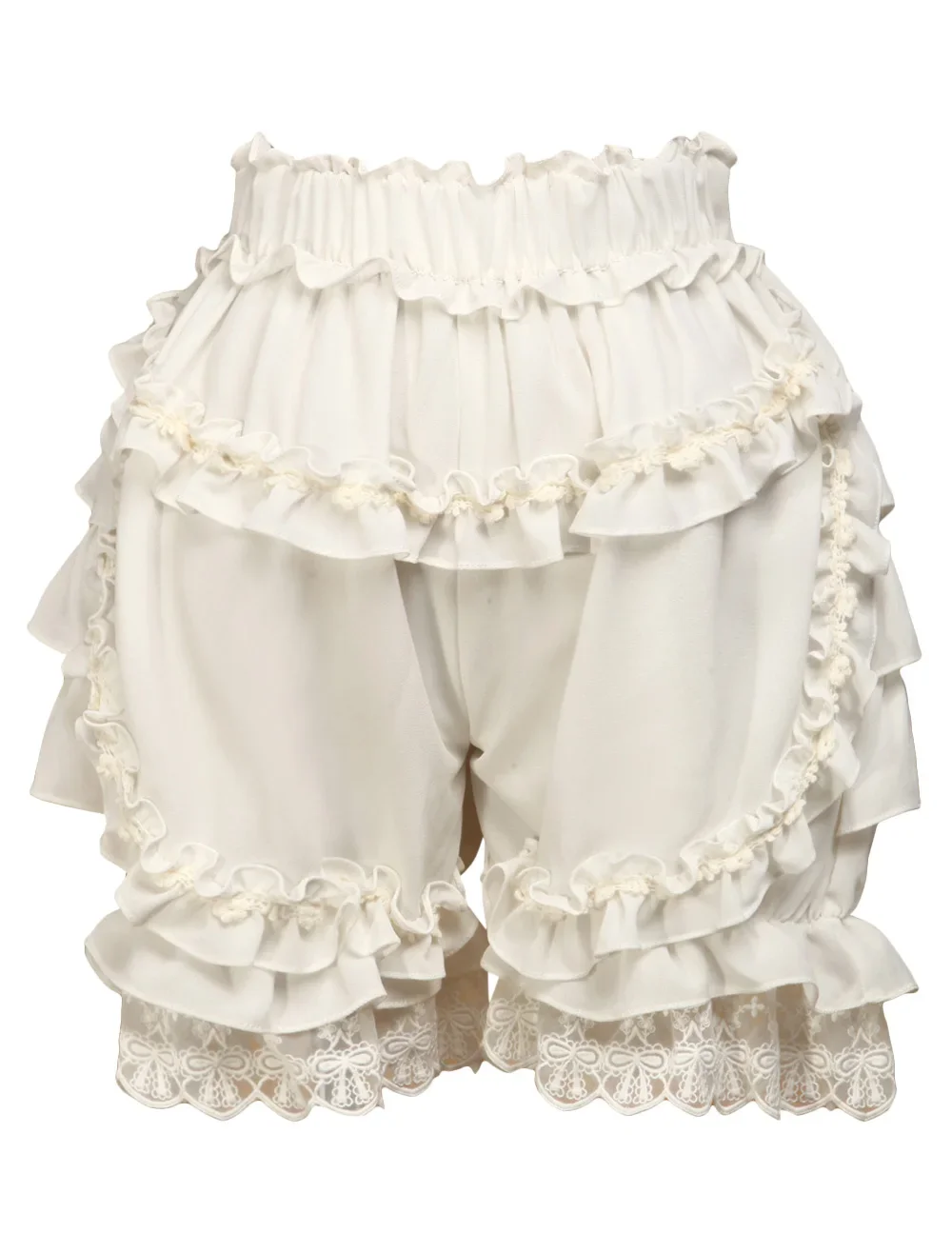 Białe słodkie Loilita Bloomers – Lace Ribbon Trim recenzja i cena