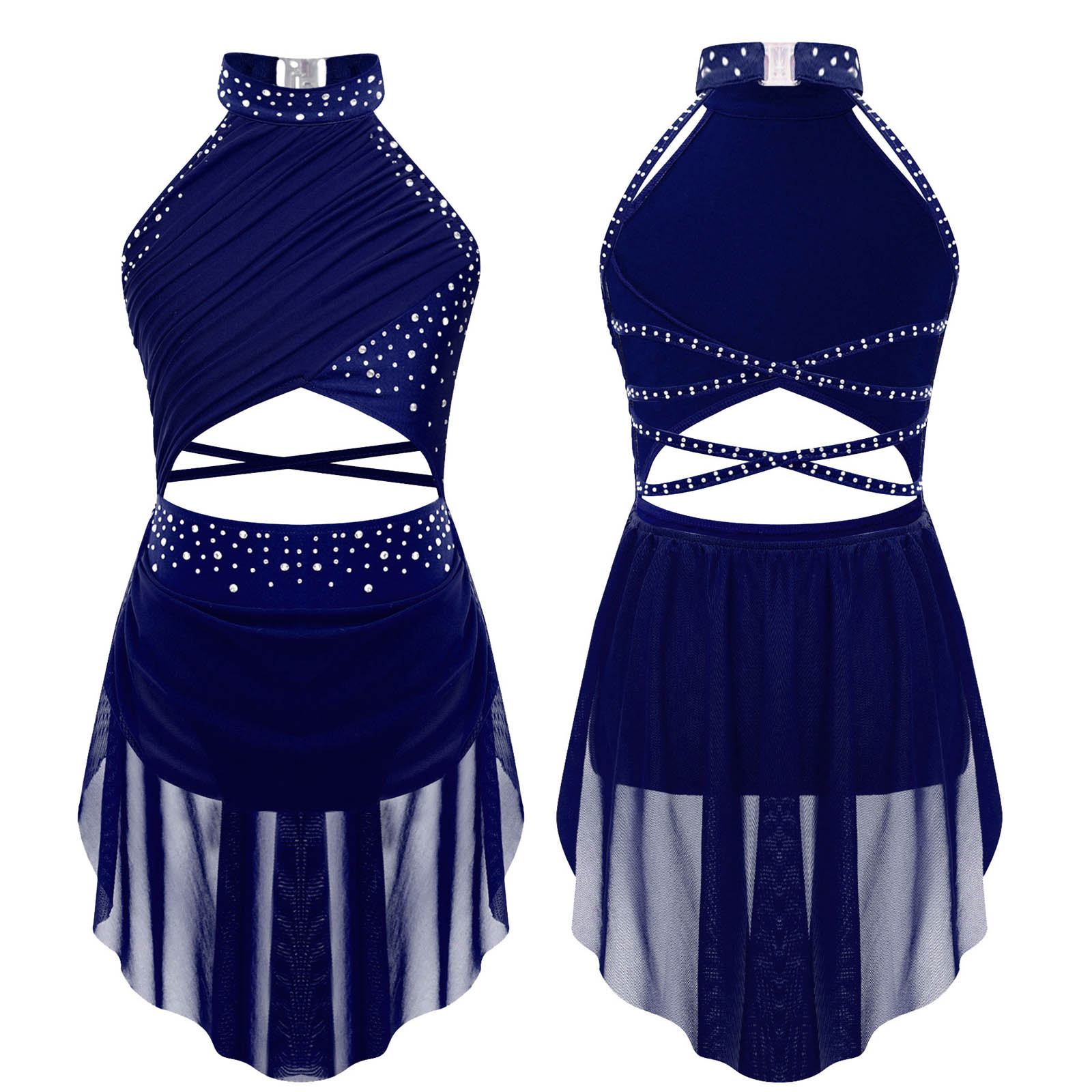 Dziecięca sukienka baletowa dl – Rhinestone Banding Trim recenzja i cena