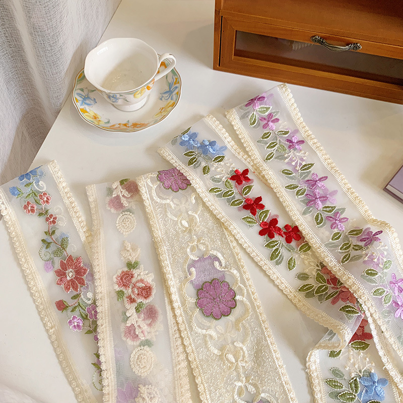 1 jard koronkowa haftowana wst – Lace Ribbon Trim recenzja i cena