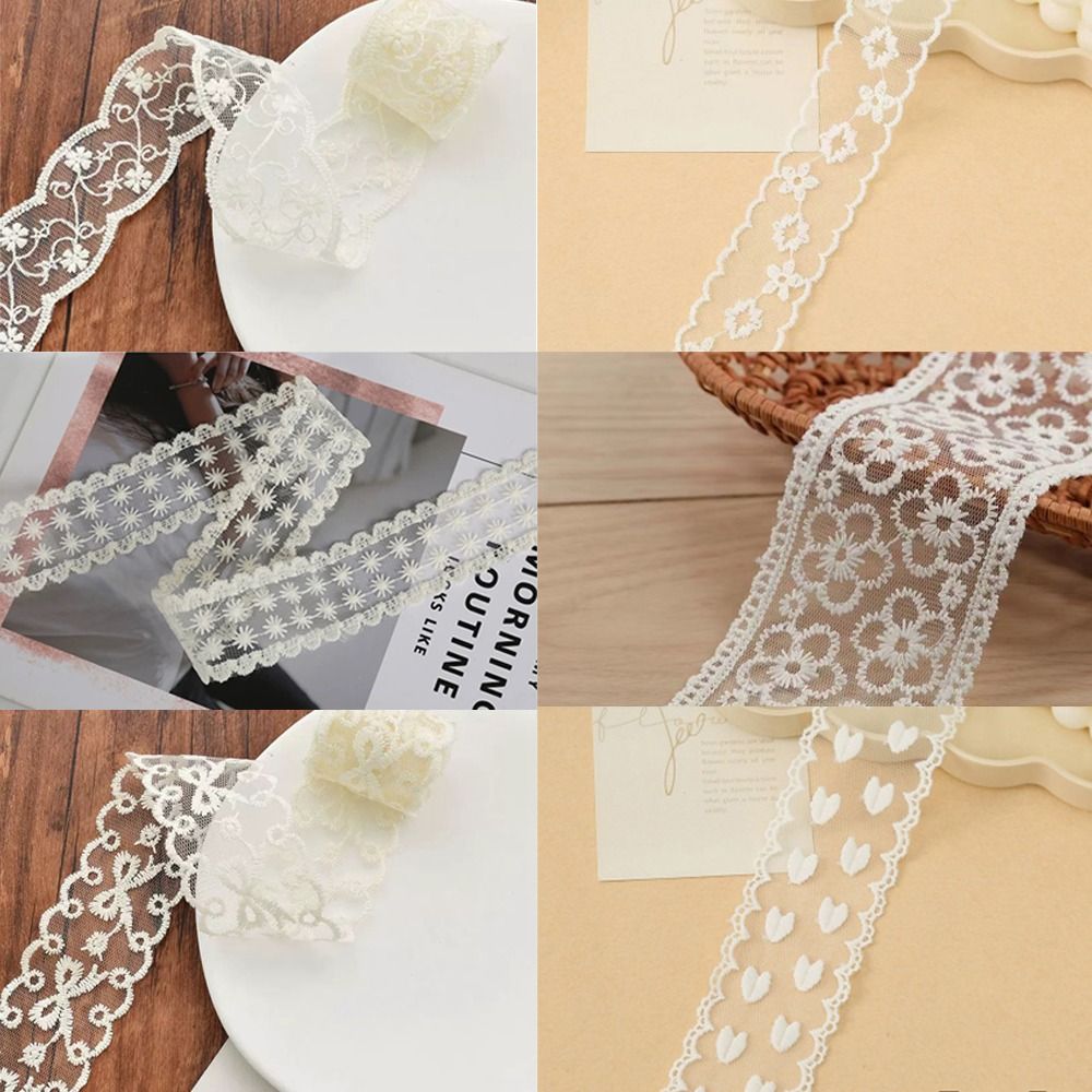 5 jardów czystej bawełny, biał – Lace Ribbon Trim recenzja i cena