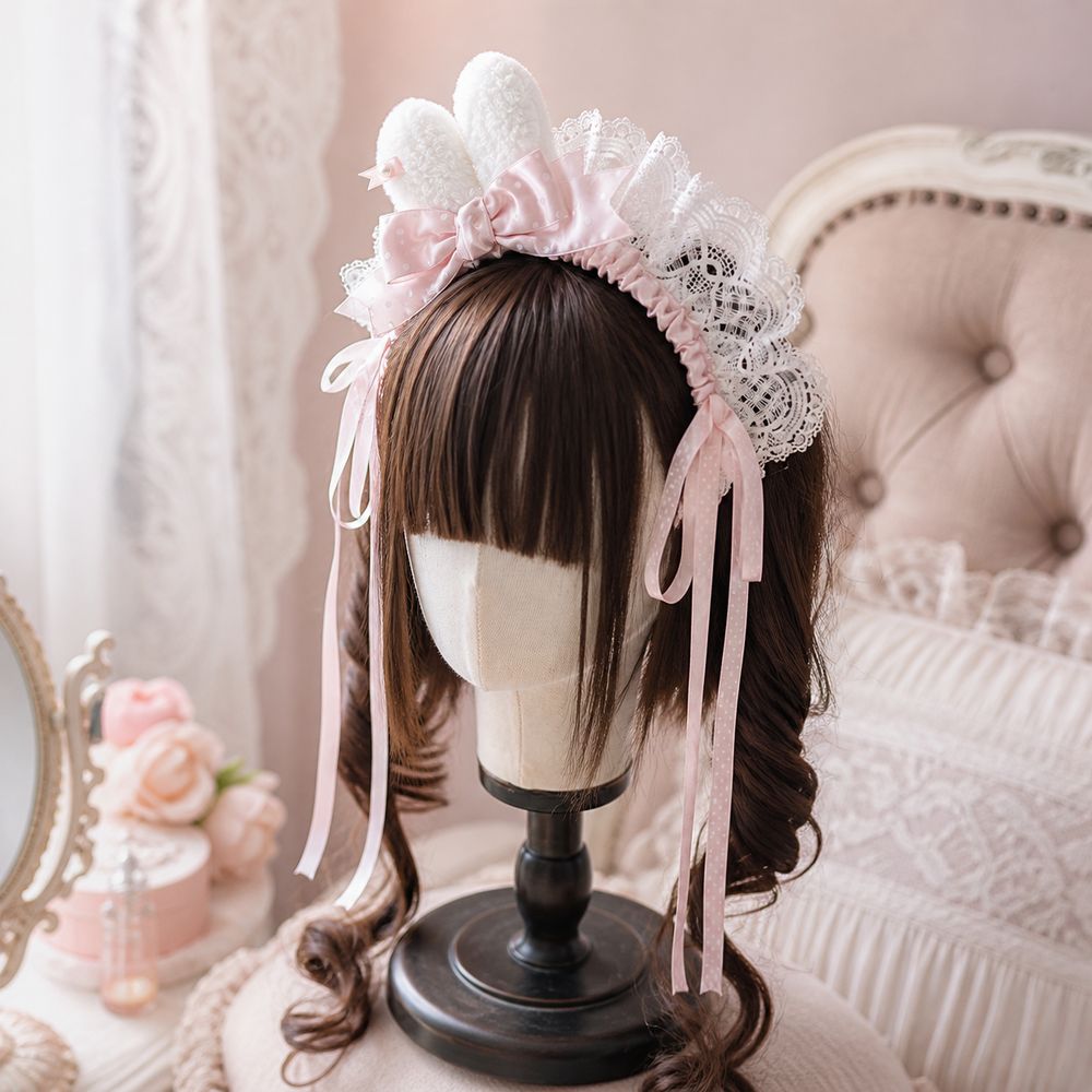 Nowa opaska na głowę z uszami  – Lace Ribbon Trim recenzja i cena