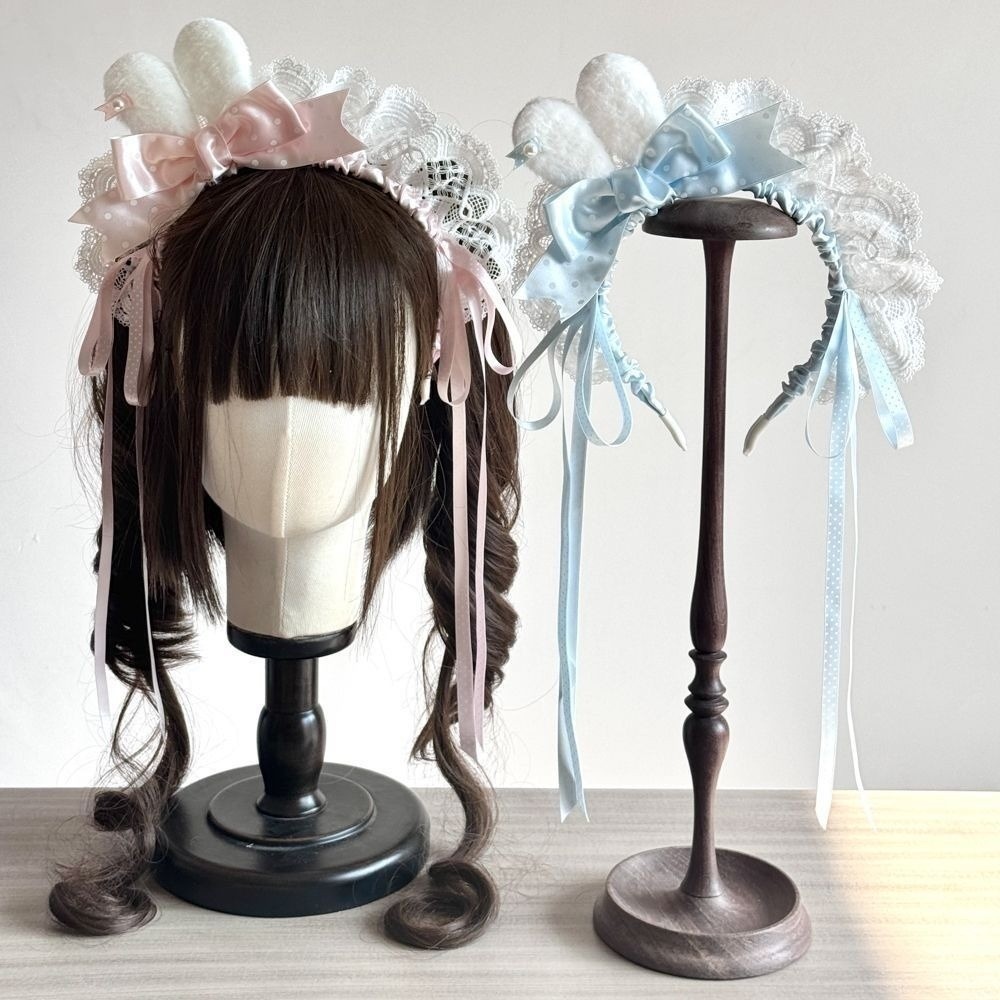 Nowa opaska na głowę z uszami  – Lace Ribbon Trim recenzja i cena